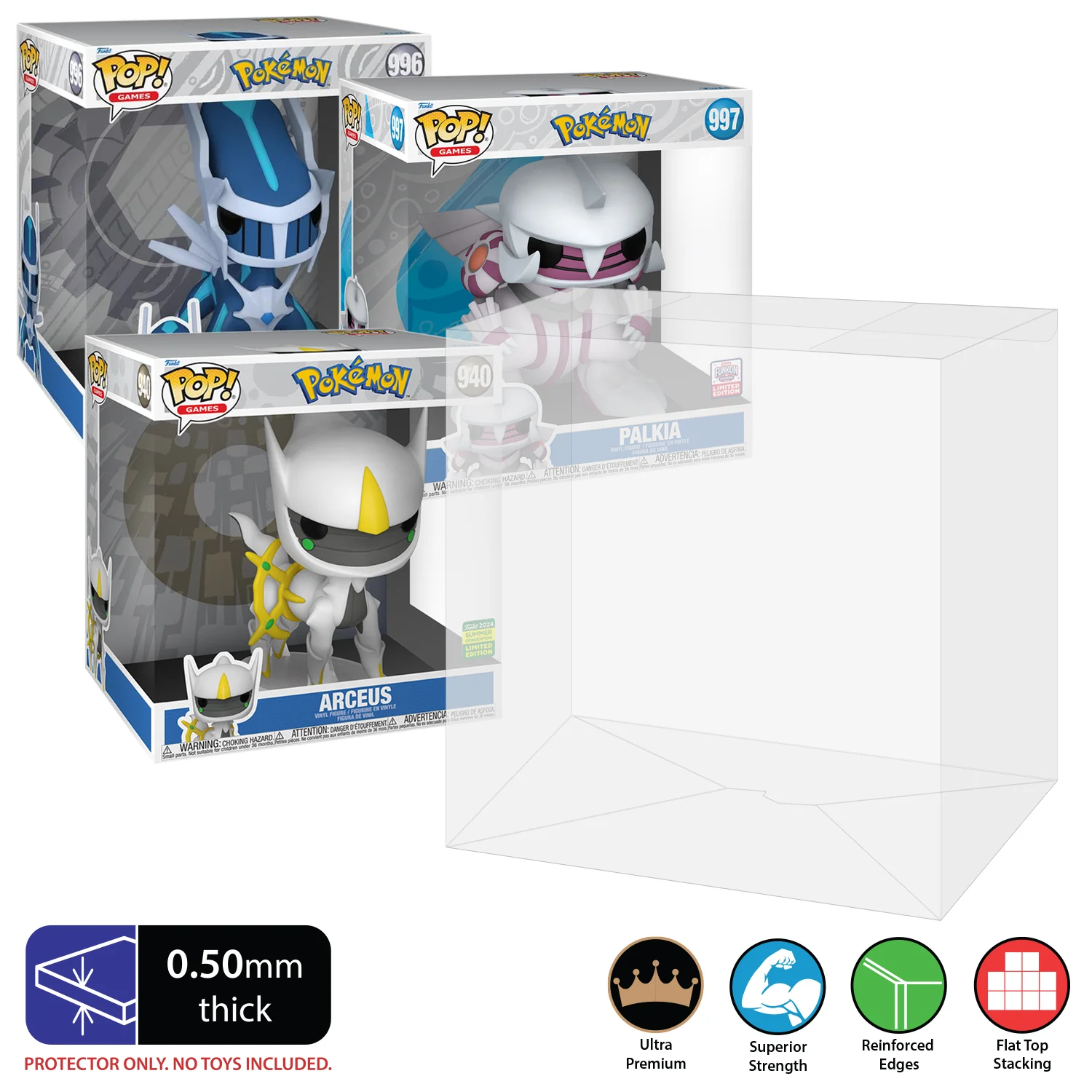 10 INCH WIDE DEEP Pop Protectors for GIANT Funko (0.50mm thick) 13h x 12w x 8.5d - Image 2