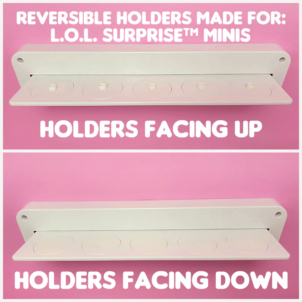 ALL LEDGES - 3 Customizable Display Shelves ABS Plastic (3 Long Ledges, 15 Reversible Holders) - Image 10