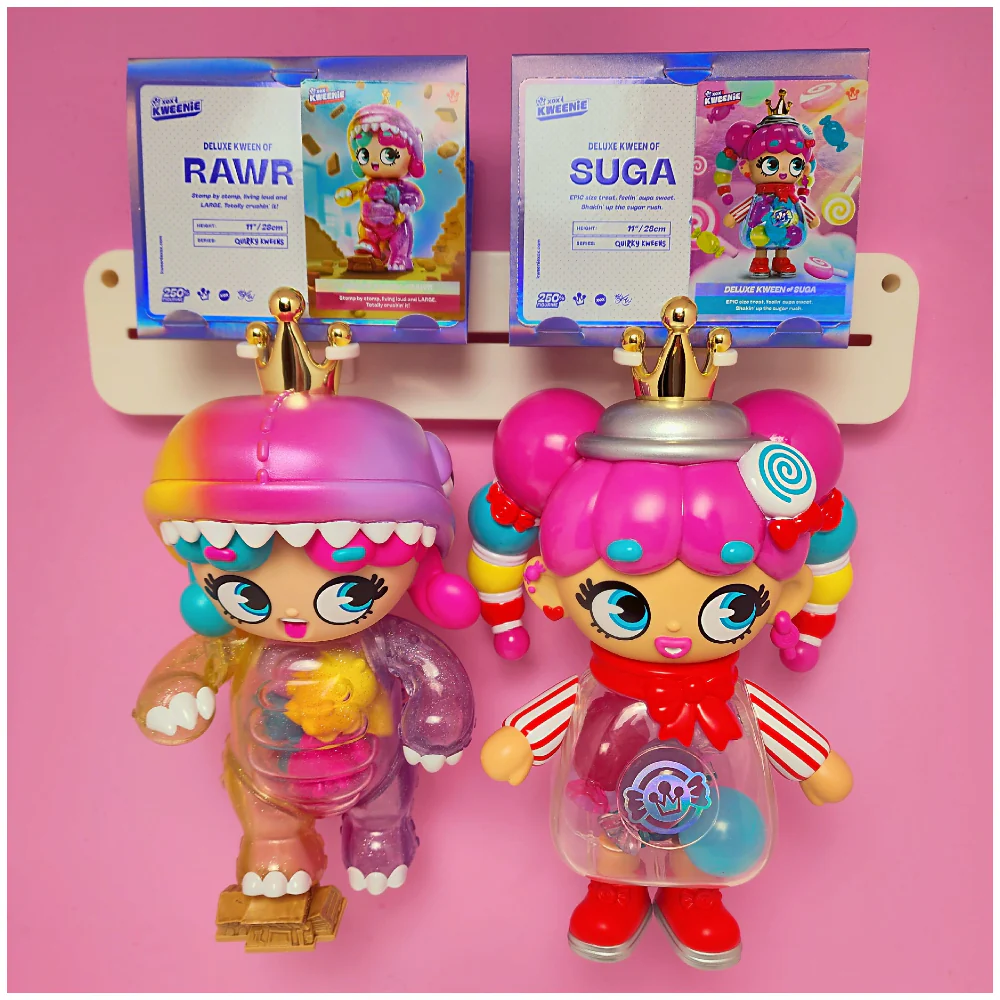 MIXED SET #2 - 3 Customizable Display Shelves ABS Plastic (1 Short & 1 Long Ledge, 8 Reversible Holders, 7 Doll Hooks) - Image 22