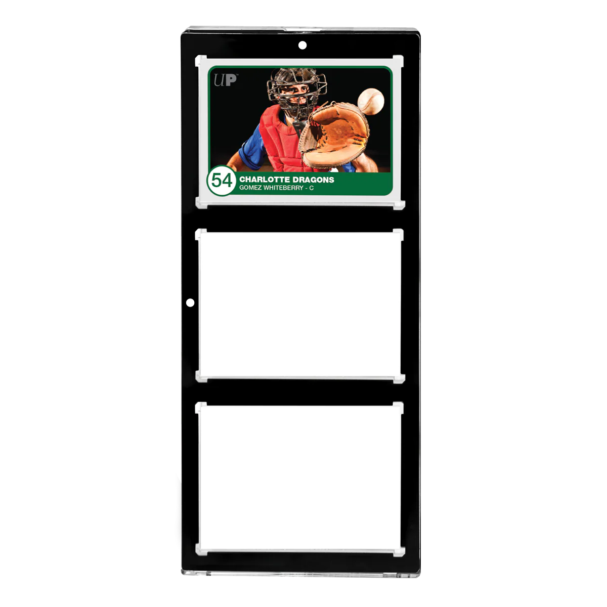 3-Card Wall Mount Display Case for 35pt Trading Cards (UV ONE-TOUCH Magnetic Holder) - Image 5