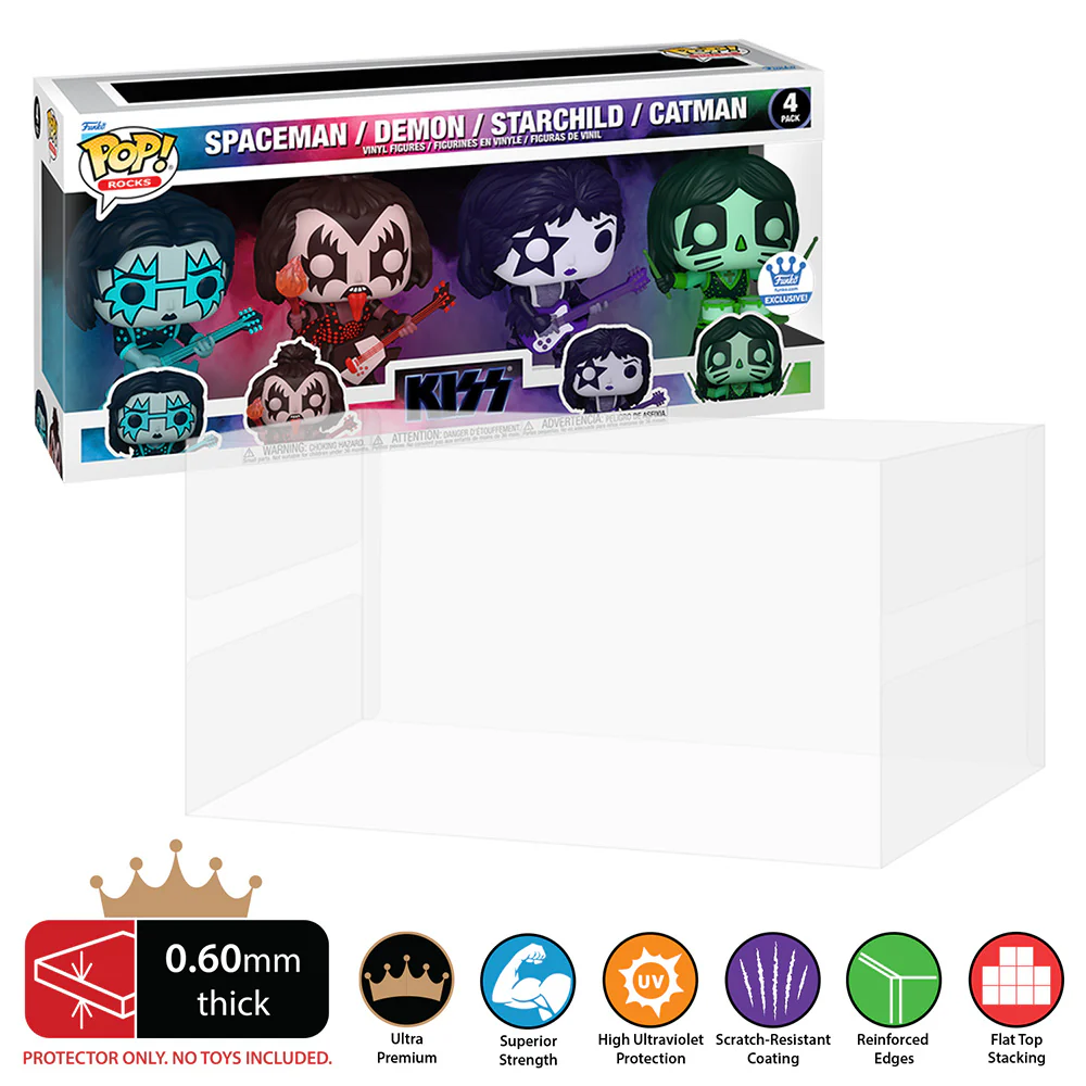 4 PACK STANDARD Pop Protectors for Funko (0.60mm thick, UV & Scratch Resistant) 6.25h x 13.5w x 3.5d - Image 9