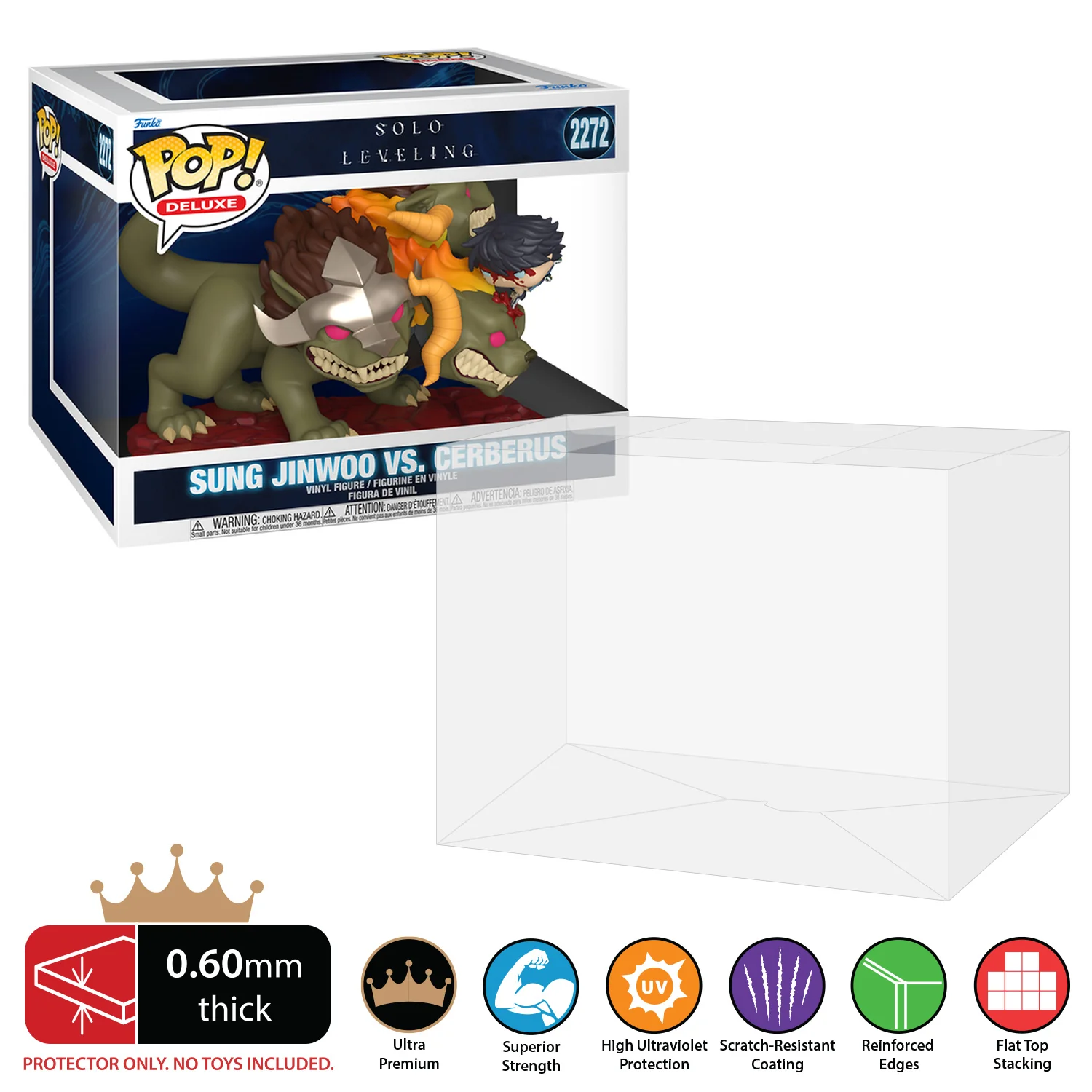 6 INCH SIDEWAYS Pop Protectors for Funko (0.60mm thick, UV & Scratch Resistant) 6.5h x 8w x 5.5d