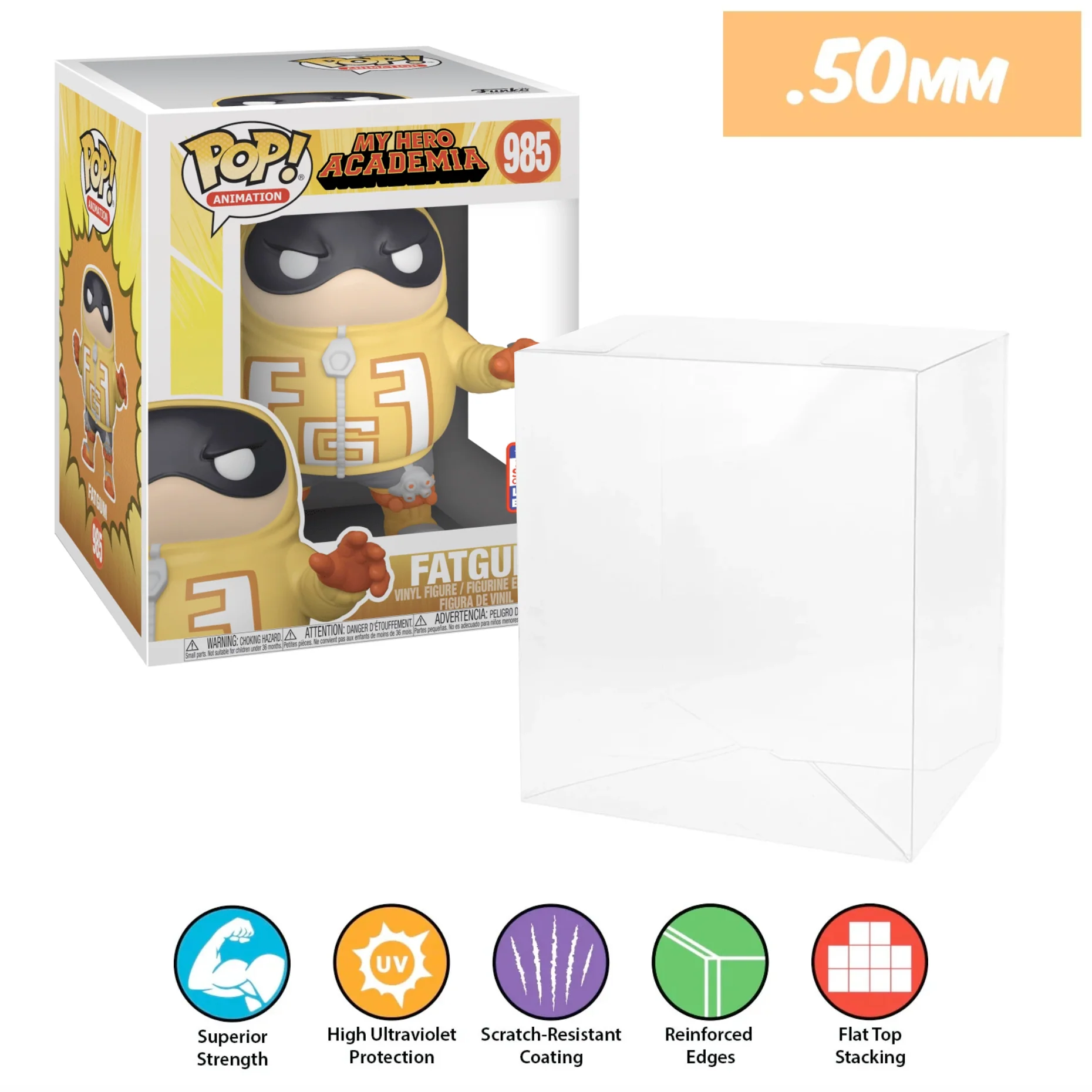 **REPLACED WITH 0.60MM** 6 INCH STANDARD Pop Protectors for Funko (0.50mm thick, UV & Scratch Resistant) 8h x 6.5w x 5.5d (Tags: A-G) - Image 15
