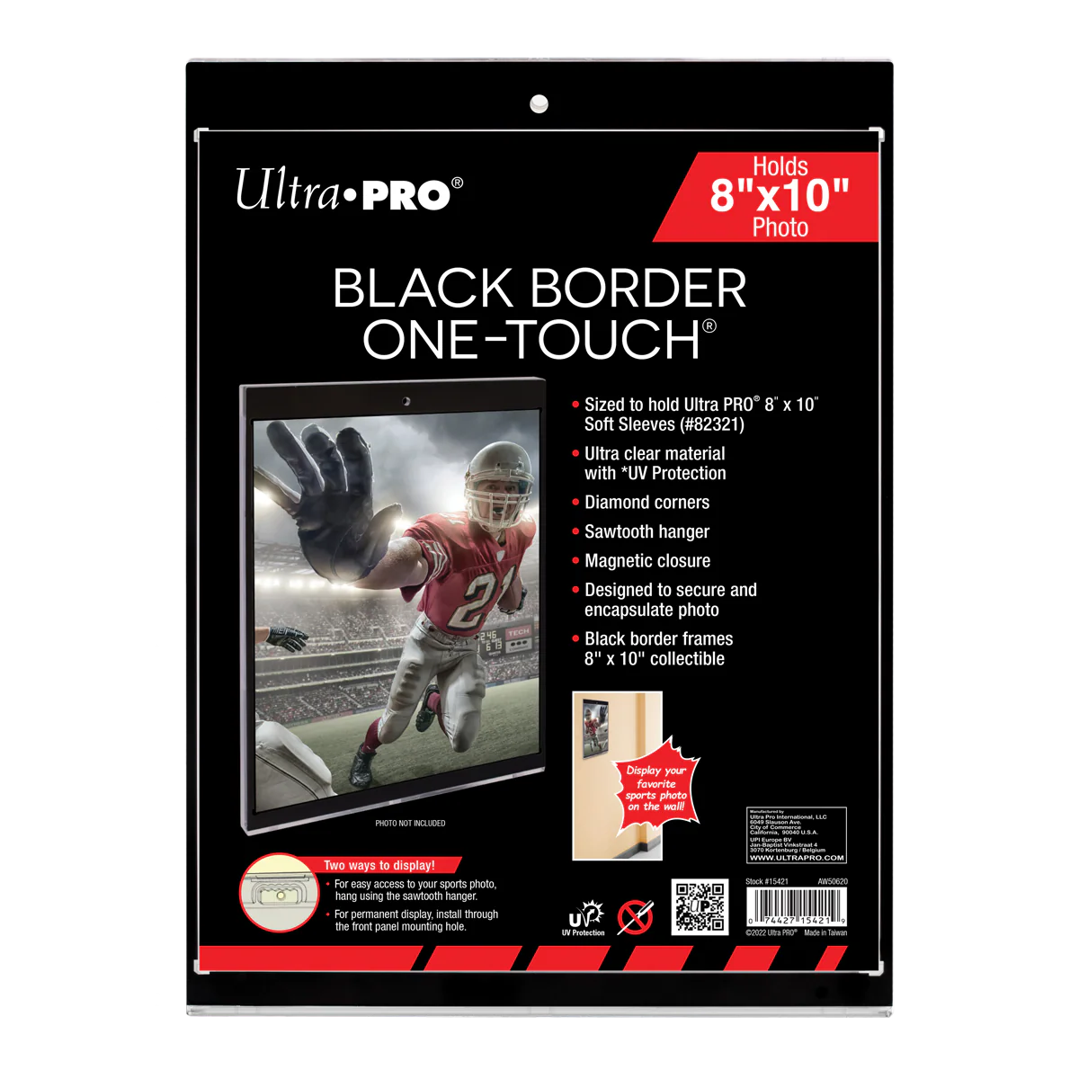 Poster Print 8x10 Wall Mount Display Case, Black Border (UV ONE-TOUCH Magnetic Holder) - Image 2