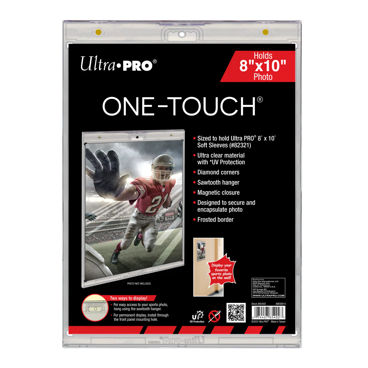Poster Print 8x10 Wall Mount Display Case, Clear Border (UV ONE-TOUCH Magnetic Holder) - Image 2