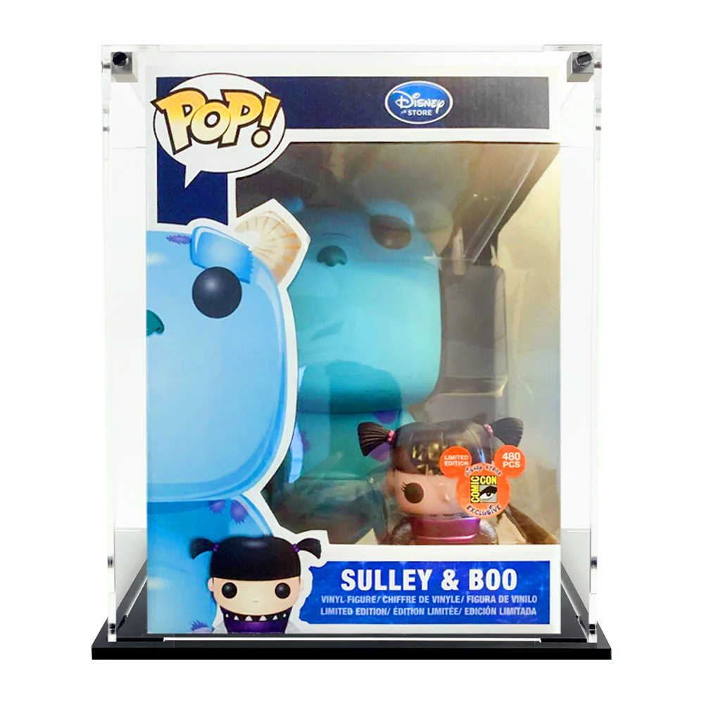 Custom Acrylic Display Case for 9 INCH GIANT SULLEY & BOO Funko Pop Grail Boxes (3mm thick, UV Resistant) Fits 11.25h x 8.5w x 8.5d