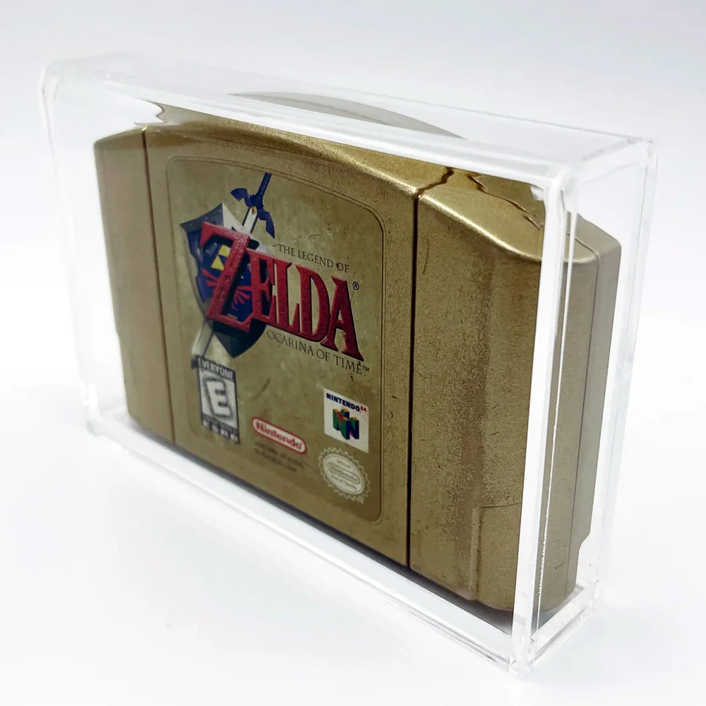 Acrylic Hard Case for N64 Video Game Cartridge (4mm thick, UV & Slide Bottom) 3h x 4.5w x 0.7d - Image 3