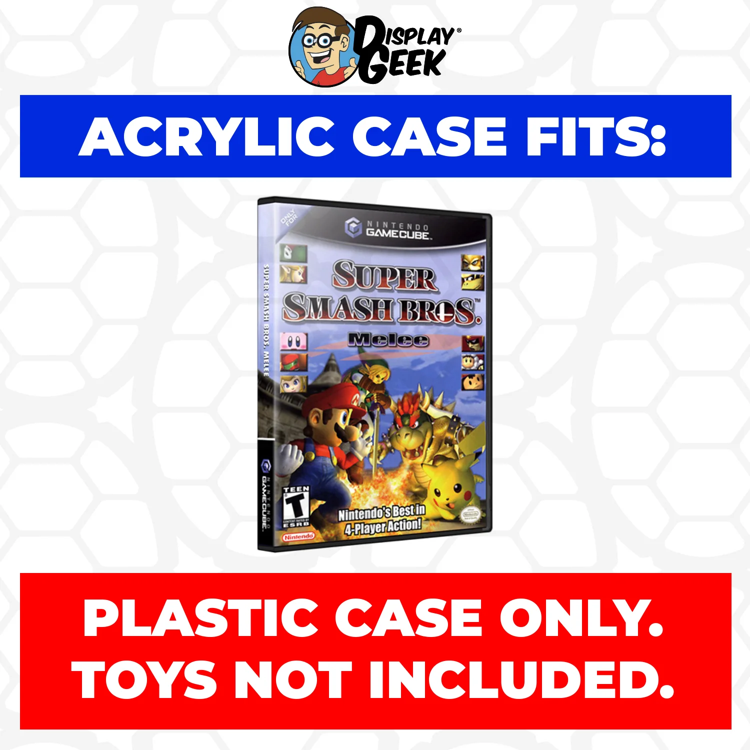 Acrylic Case for Nintendo GameCube Standard Video Game Cases, 4mm thick, UV Resistant & Magnetic Slide Bottom - Image 4
