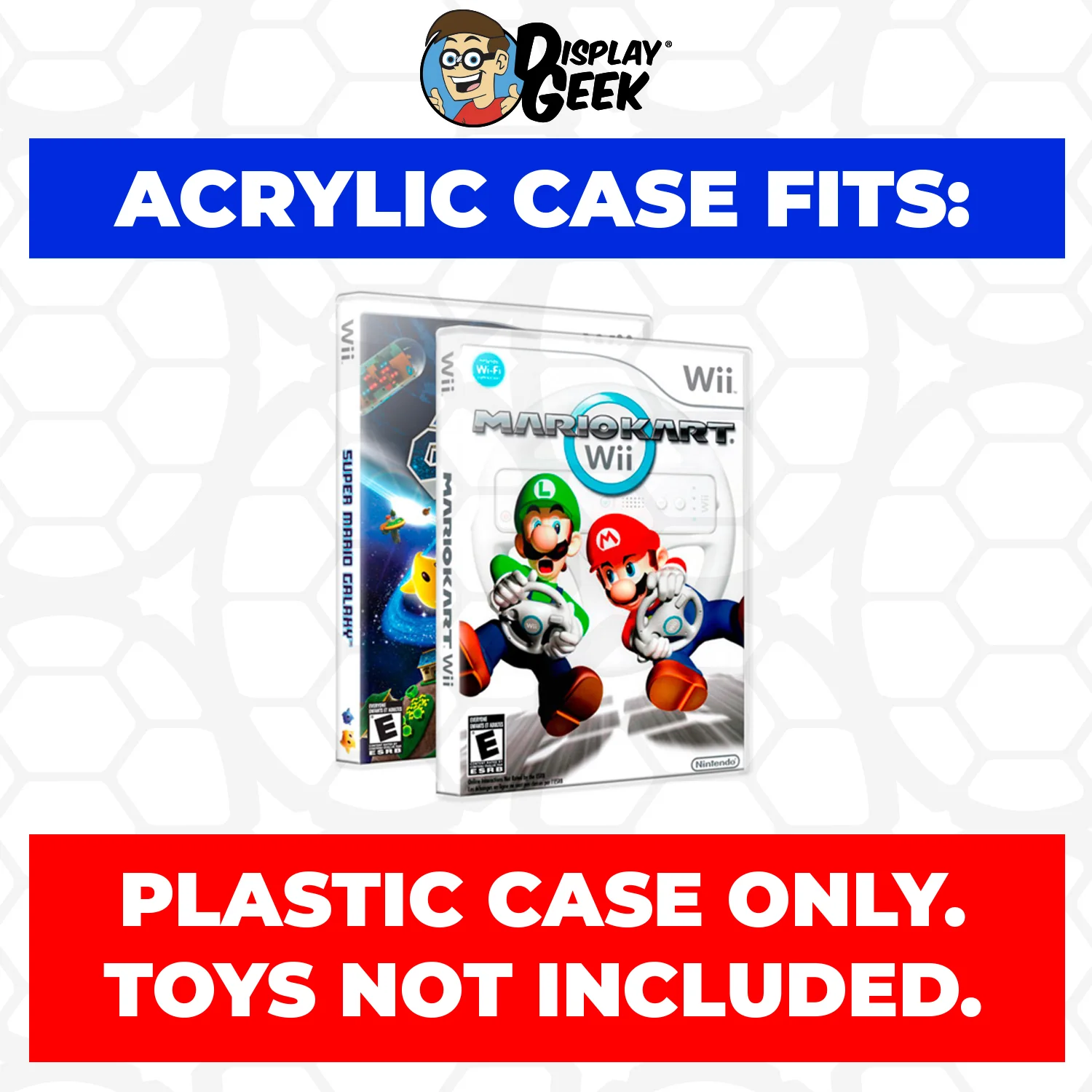 Acrylic Case for Nintendo Wii Standard Video Game Cases, 4mm thick, UV Resistant & Magnetic Slide Bottom - Image 2
