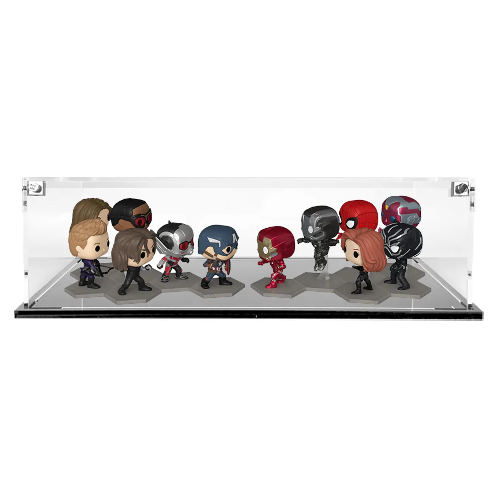 z**COMING SOON** Custom Acrylic Display Case for CAPTAIN AMERICA CIVIL WAR Funko Pop Out of Box Complete Set (3mm thick, UV Resistant)