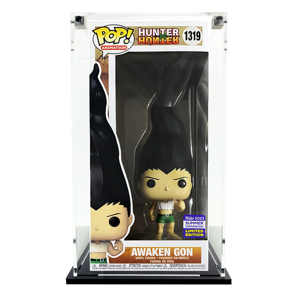 Custom Acrylic Display Case for AWAKEN GON #1319 Funko Pop Grail Boxes (3mm thick, UV Resistant) Fits 10h x 4.5w x 3.5d