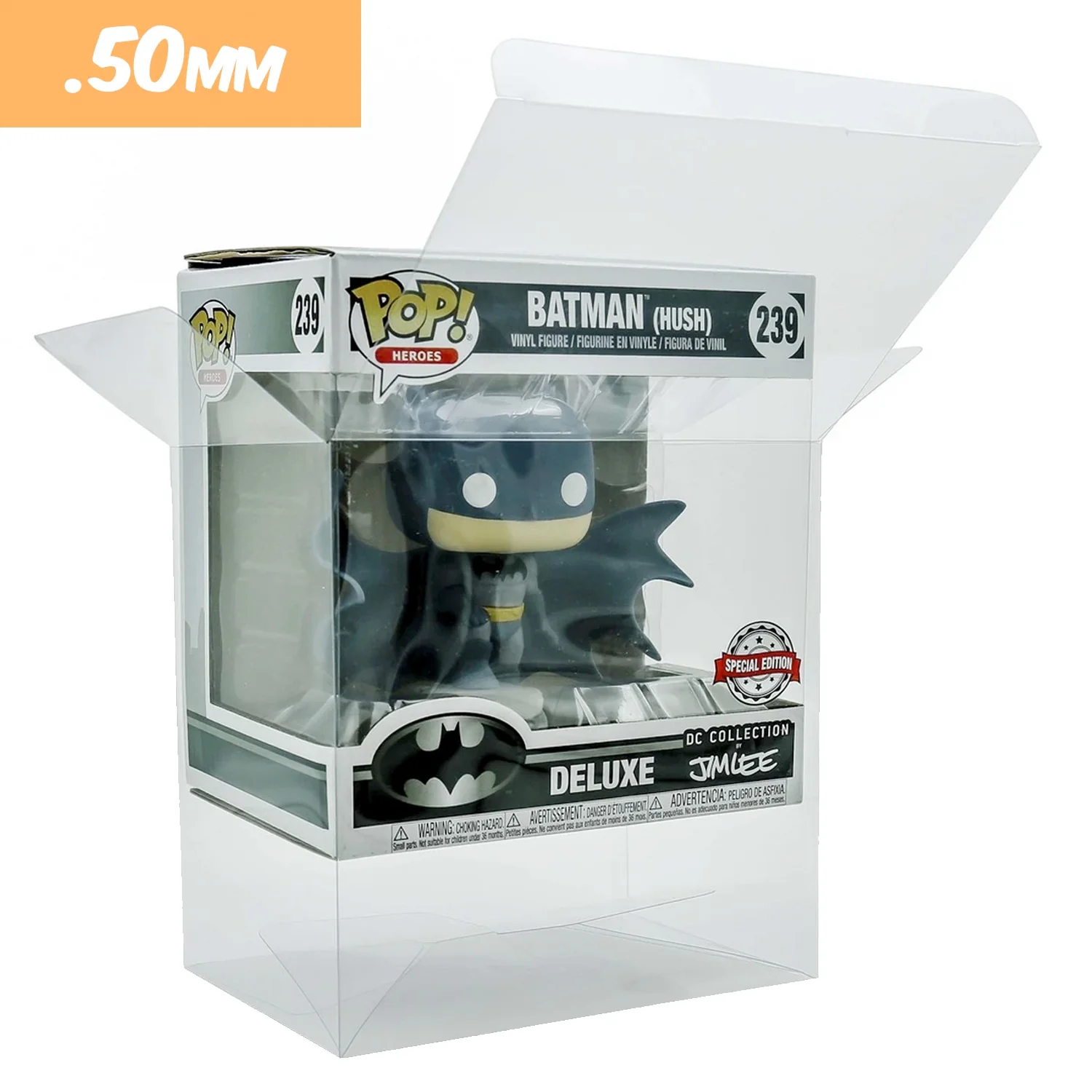 BATMAN HUSH Pop Protectors for Funko (0.50mm thick)  6.25h x 6w x 4.5d - Image 5