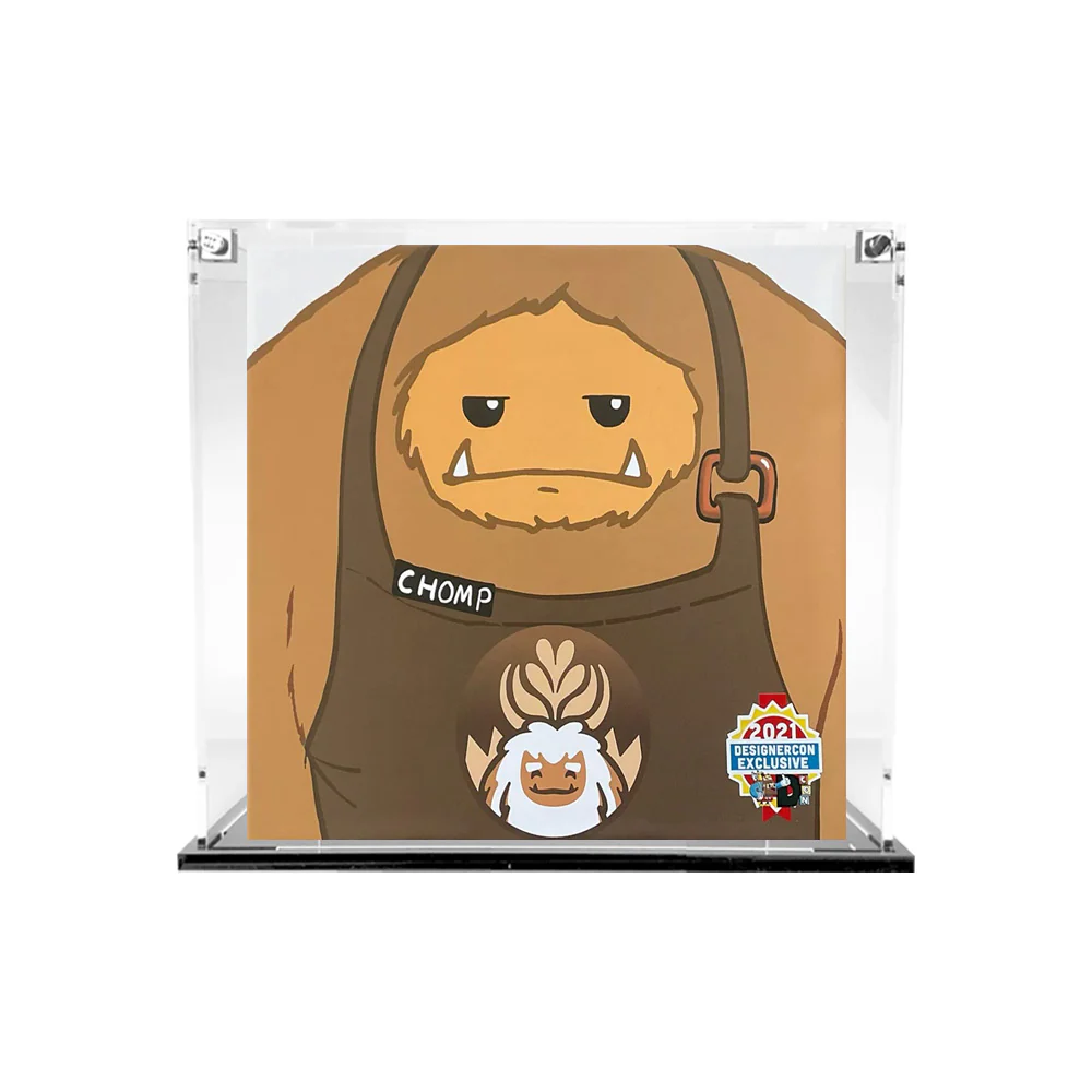 Custom Acrylic Display Case for CHOMP BARISTA Abominable Toys Grail Boxes (3mm thick, UV Resistant) Fits 6.5h x 7.75w x 5d