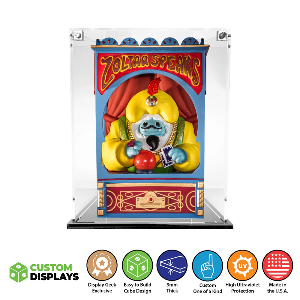 Custom Acrylic Display Case for CHOMP ZOLTAR Abominable Toys Out of Box (3mm thick, UV Resistant)