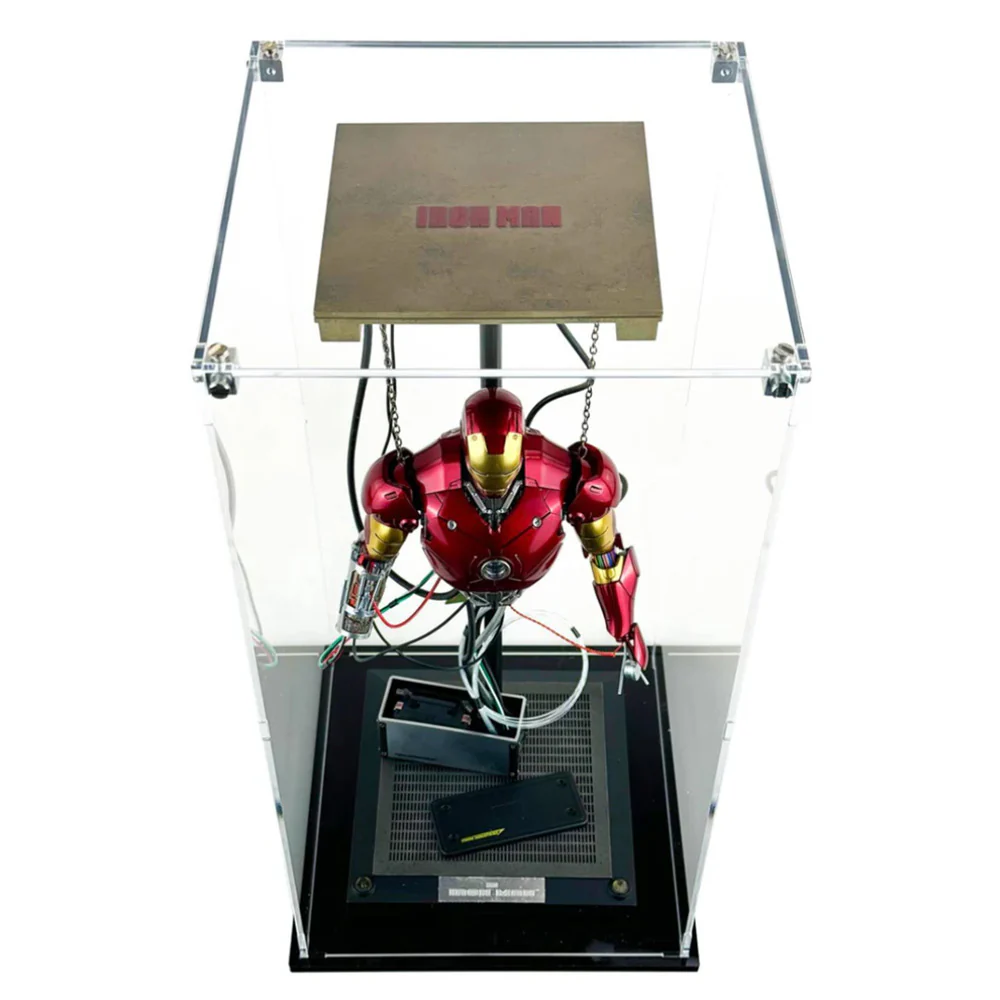 Custom Acrylic Display Case for HOT TOYS Iron Man Mark III Construction Version Sideshow (3mm thick, UV Resistant) - Image 2