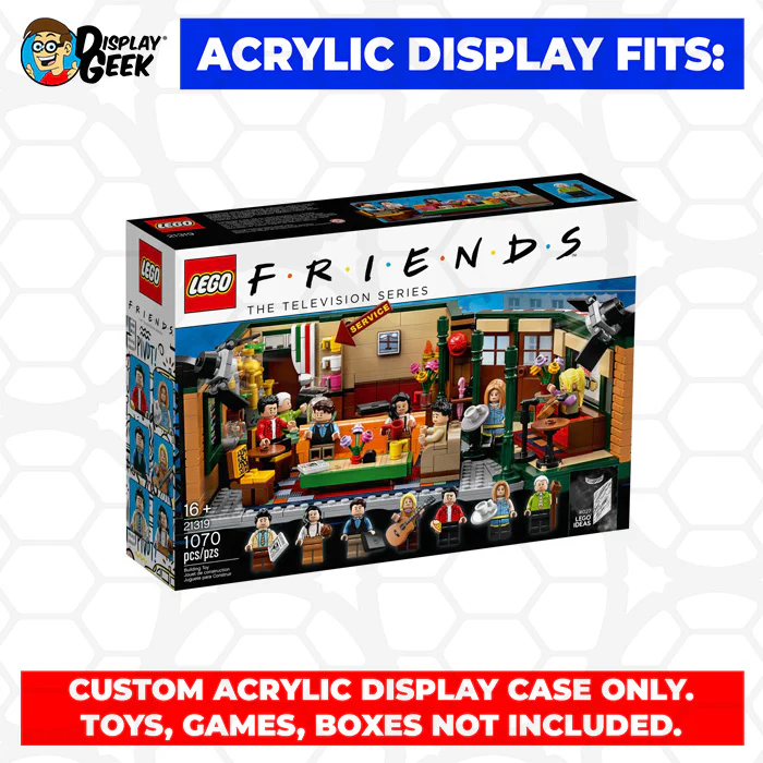 Custom Acrylic Display Case for LEGO Model 21319 - Friends Central Perk (3mm thick, UV Resistant) 5.5h x 13.5w x 11d - Image 7