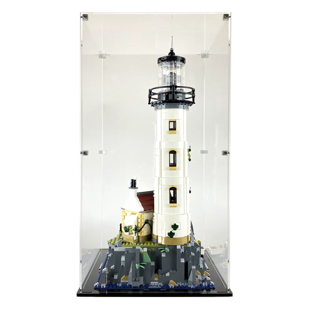 Custom Acrylic Display Case for LEGO Model 21335 - Motorized Lighthouse (3mm thick, UV Resistant) 22.5h x 12w x 12d - Image 2