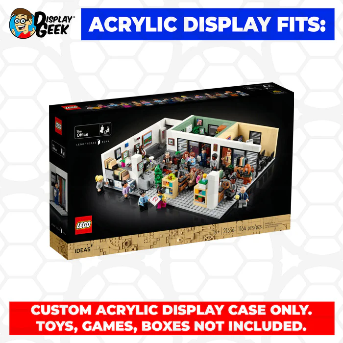 Custom Acrylic Display Case for LEGO Model 21336 - The Office (3mm thick, UV Resistant) 4h x 14w x 12d - Image 9