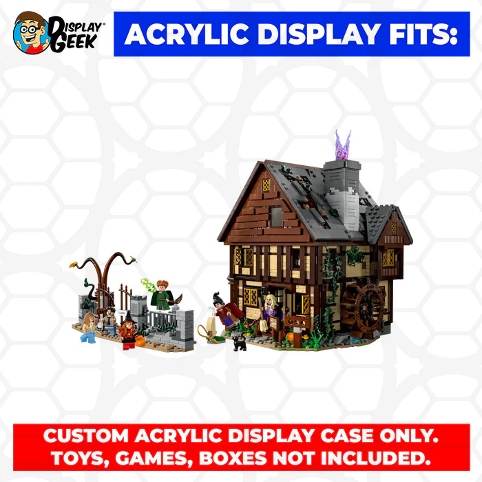 Custom Acrylic Display Case for LEGO Model 21341 - Hocus Pocus (3mm thick, UV Resistant) 11.5h x 13.5w x 13.5d
