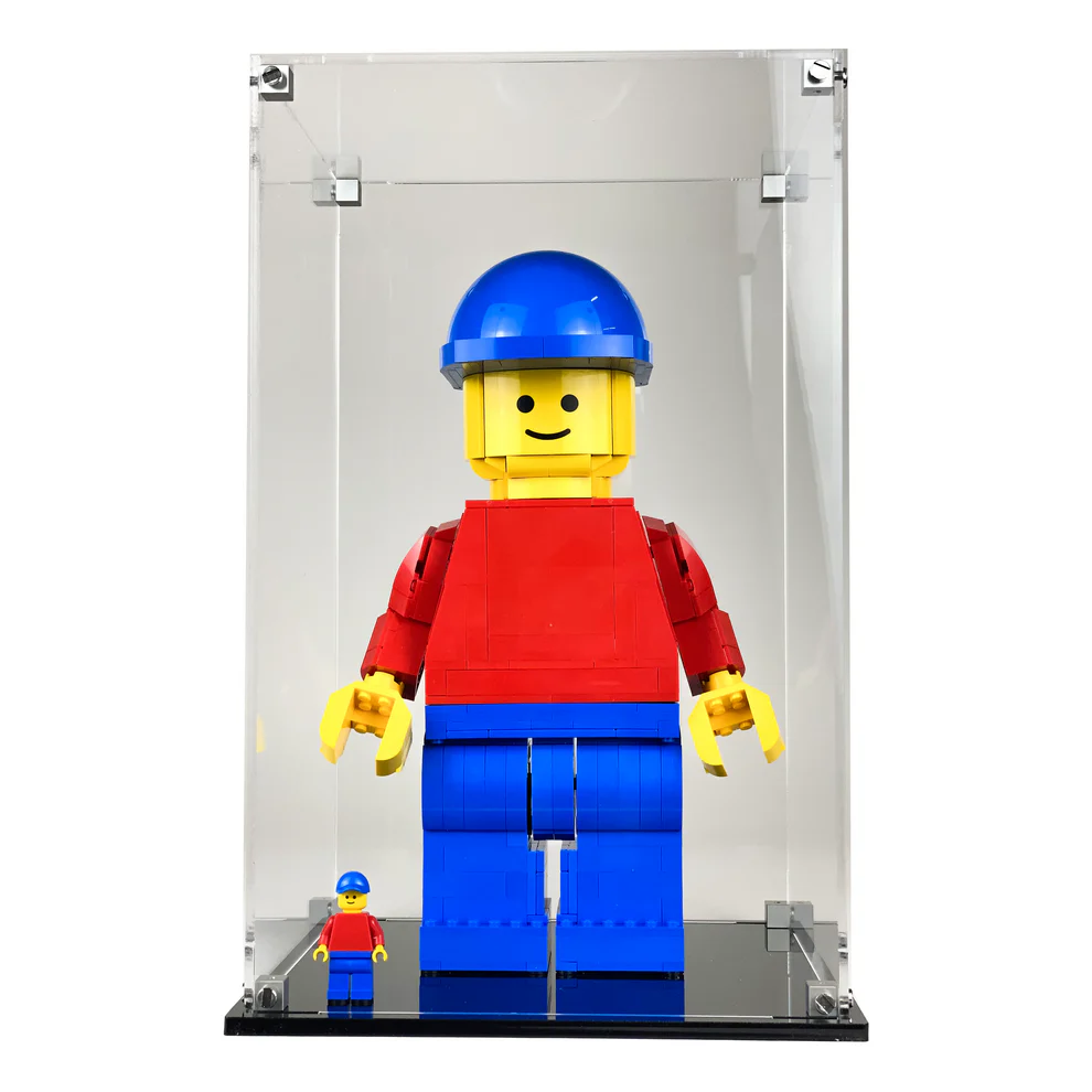 Custom Acrylic Display Case for LEGO Model 40649 - Up-Scaled LEGO Minifigure (3mm thick, UV Resistant) 13h x 8w x 7d