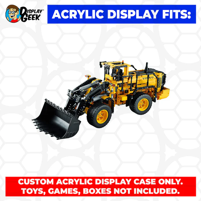 Custom Acrylic Display Case for LEGO Model 42030 - Volvo L350F Wheel Load (3mm thick, UV Resistant) 12h x 27w x 10d