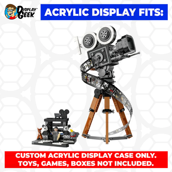 Custom Acrylic Display Case for LEGO Model 43230 - Walt Disney Tribute (3mm thick, UV Resistant) 15.5h x 12w x 9d - Image 10