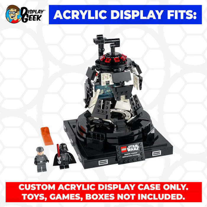 Custom Acrylic Display Case for LEGO Model 75296 - The Meditation Room of Darth Vader (3mm thick, UV Resistant) 9h x 8.5w x 8.5d