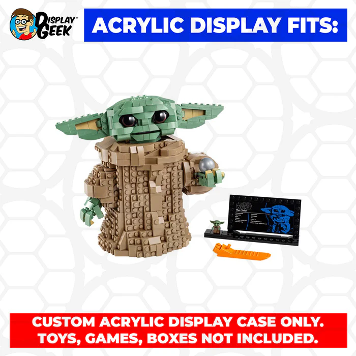 Custom Acrylic Display Case for LEGO Model 75318 - The Child (3mm thick, UV Resistant) 10h x 9w x 9d