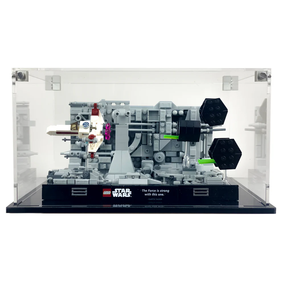 Custom Acrylic Display Case for LEGO Model 75329 - Death Star Trench Run (3mm thick, UV Resistant) 5.5h x 10w x 8d