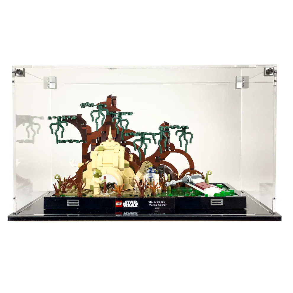 Custom Acrylic Display Case for LEGO Model 75330 - Dagobah Jedi Training (3mm thick, UV Resistant) 7.5h x 13w x 8d