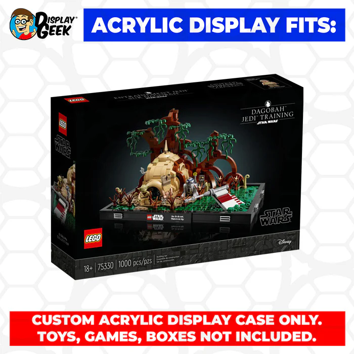 Custom Acrylic Display Case for LEGO Model 75330 - Dagobah Jedi Training (3mm thick, UV Resistant) 7.5h x 13w x 8d - Image 10