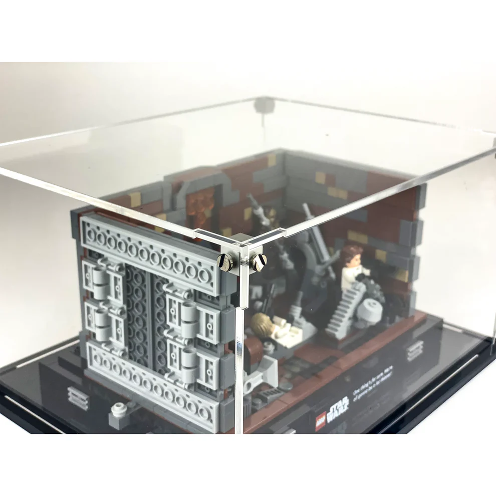 Custom Acrylic Display Case for LEGO Model 75339 - Death Star Trash Compactor (3mm thick, UV Resistant) 5.5h x 10w x 8d - Image 2