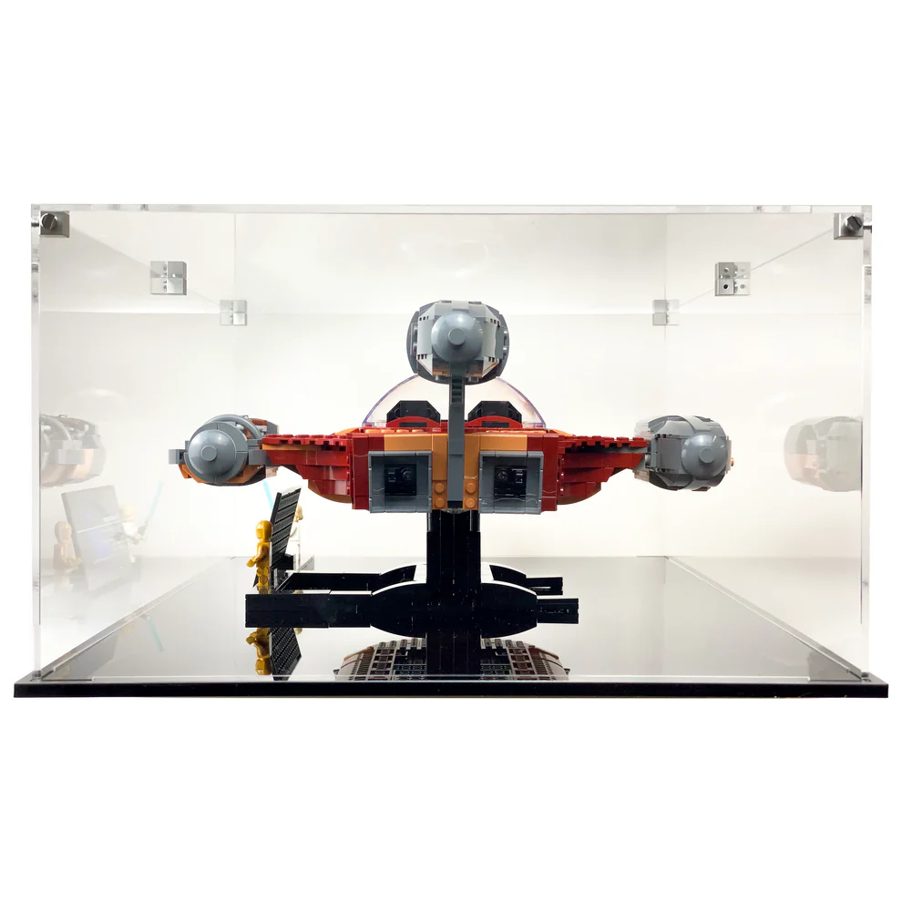 Custom Acrylic Display Case for LEGO Model 75341 - Luke Skywalker’s Landspeeder (3mm thick, UV Resistant) 8h x 22w x 14d