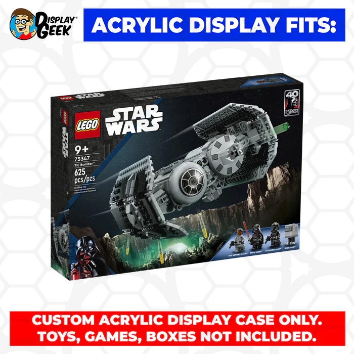 Custom Acrylic Display Case for LEGO Model 75347 - TIE Bomber (3mm thick, UV Resistant) 6h x 9w x 10d - Image 9