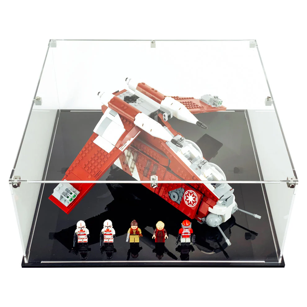 Custom Acrylic Display Case for LEGO Model 75354 - Coruscant Guard Gunship (3mm thick, UV Resistant) 7h x 16w x 16d