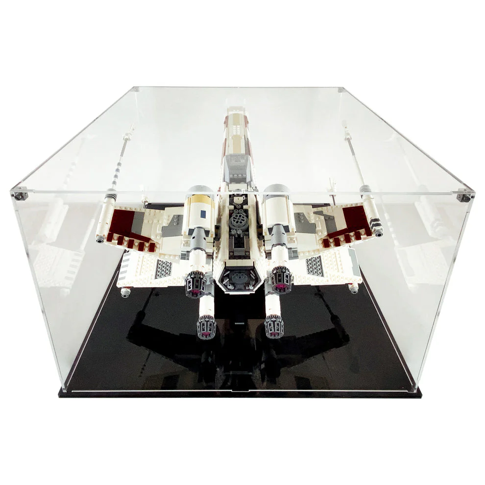Custom Acrylic Display Case for LEGO Model 75355 - X-Wing Starfighter (3mm thick, UV Resistant) 12.5h x 24.5w x 20d