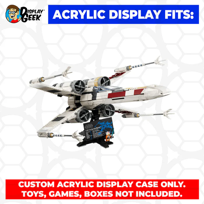 Custom Acrylic Display Case for LEGO Model 75355 - X-Wing Starfighter (3mm thick, UV Resistant) 12.5h x 24.5w x 20d - Image 10