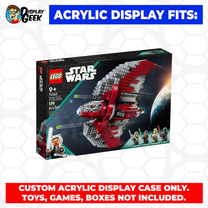 Custom Acrylic Display Case for LEGO Model 75362 - Ahsoka Tano's T-6 Jedi Shuttle (3mm thick, UV Resistant) 5h x 13w x 12d - Image 9