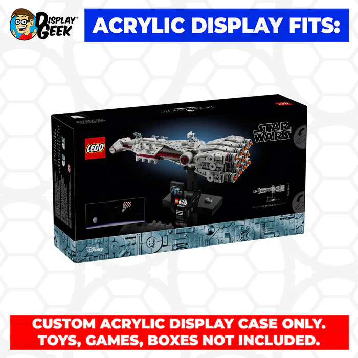 Custom Acrylic Display Case for LEGO Model 75376 - Tantive IV (3mm thick, UV Resistant) 6.7h x 14w x 5.5d - Image 7