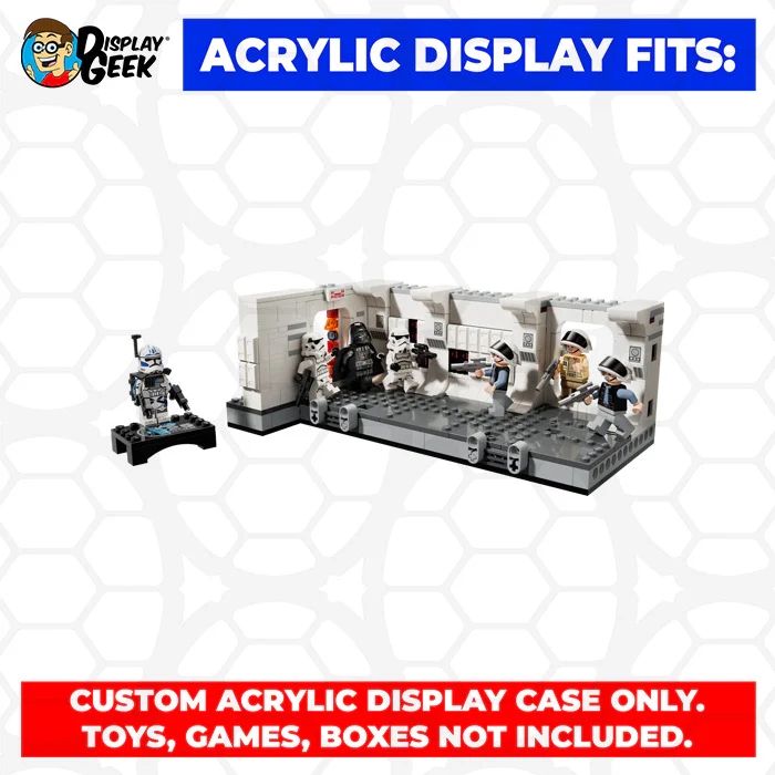 Custom Acrylic Display Case for LEGO Model 75387 - Boarding the Tantive IV (3mm thick, UV Resistant) 4.5h x 9.8w x 6.1d