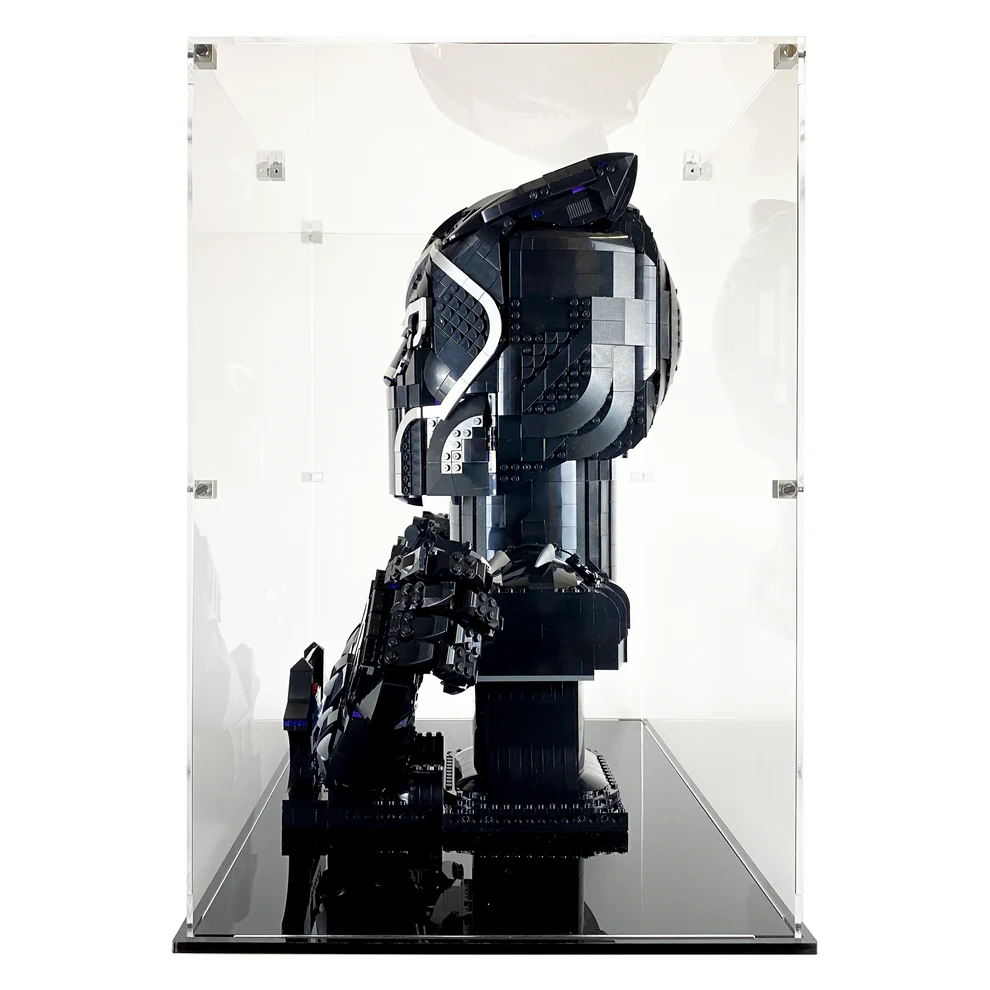 Custom Acrylic Display Case for LEGO Model 76215 - Black Panther Bust (3mm thick, UV Resistant) 19h x 18w x 13d - Image 2