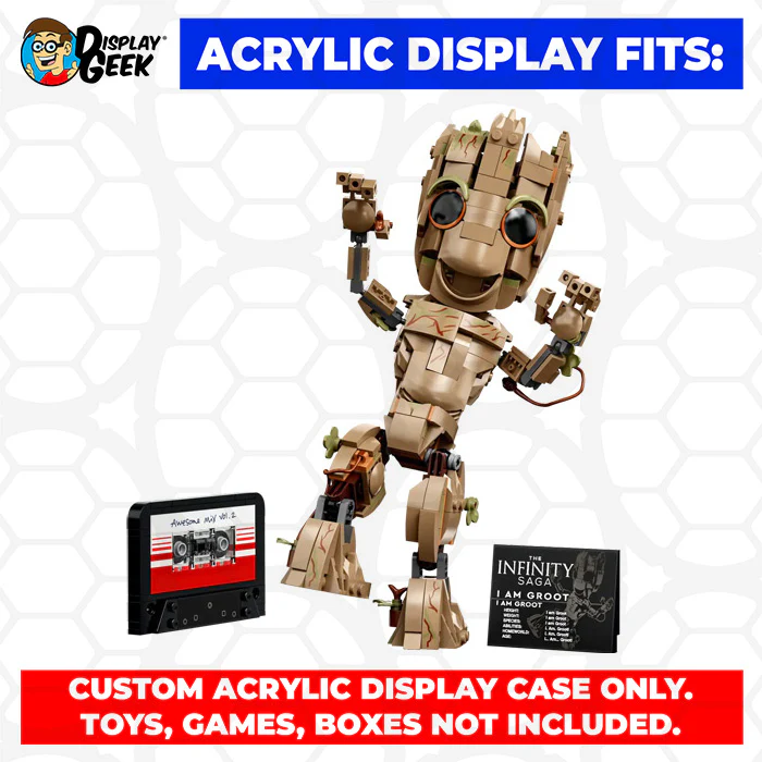 Custom Acrylic Display Case for LEGO Model 76217 - I Am Groot (3mm thick, UV Resistant) 11h x 6w x 6d - Image 10