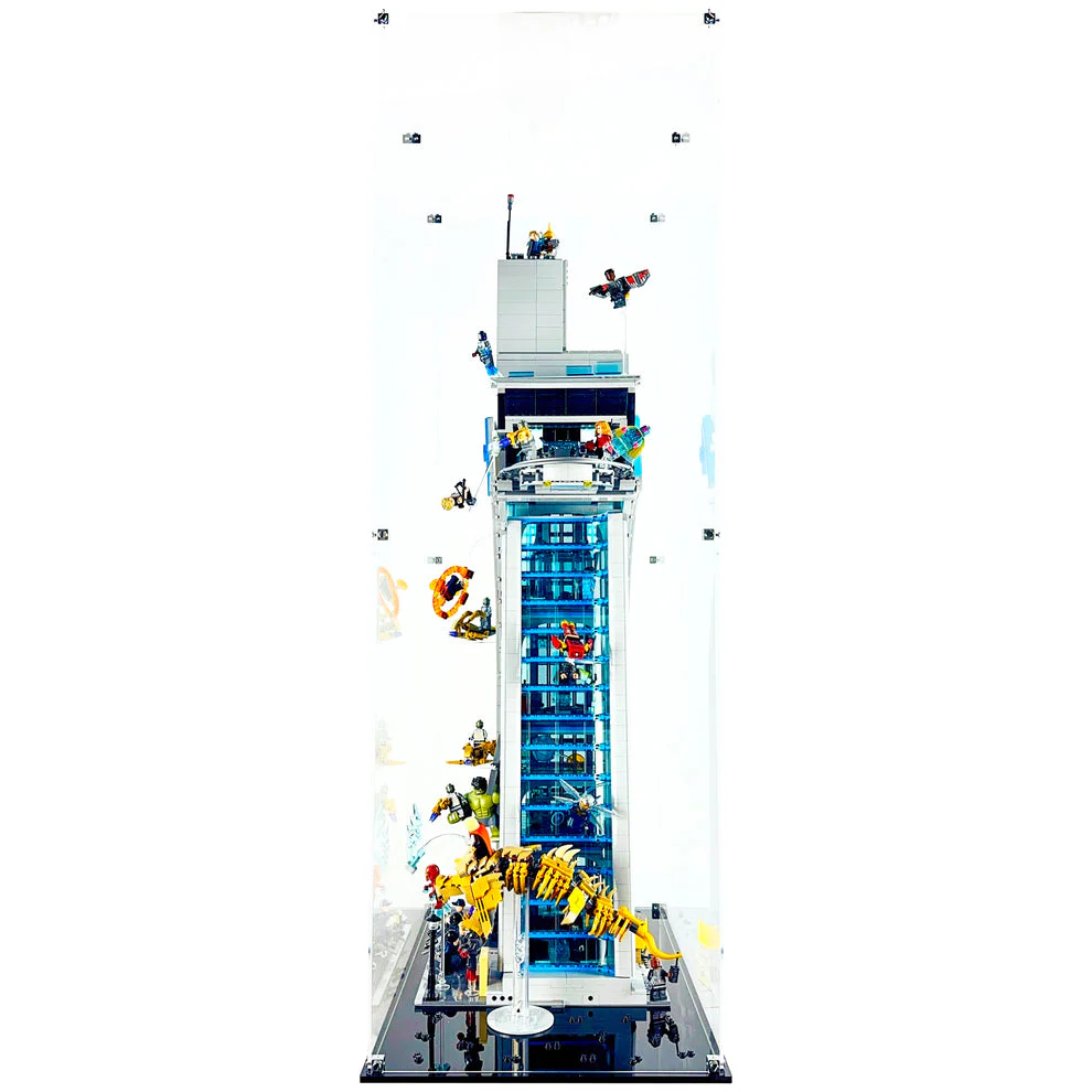 Custom Acrylic Display Case for LEGO Model 76269 - Avengers Tower Battle (3mm thick, UV Resistant) 36.5h x 19.5w x 12d - Image 7