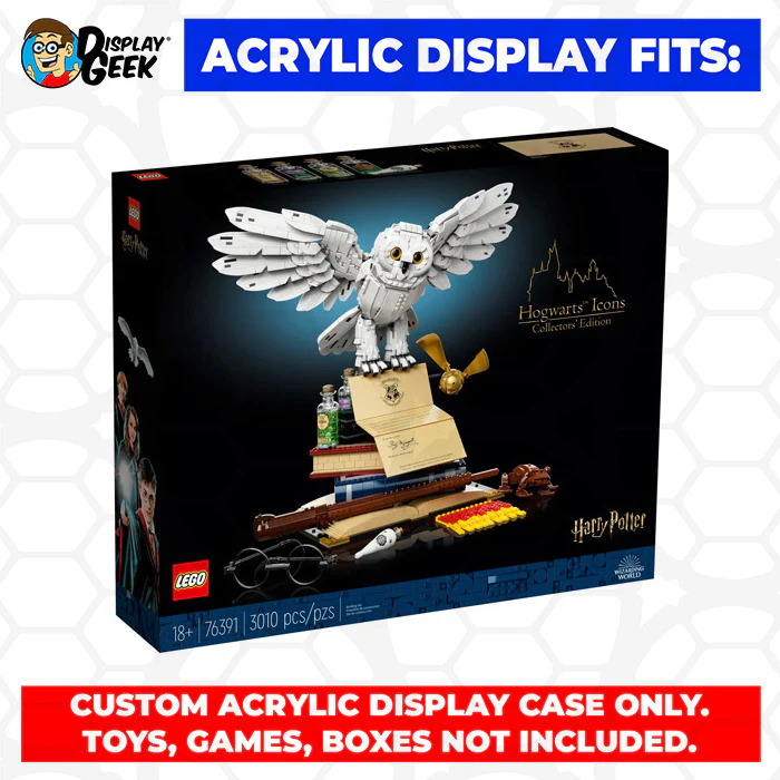 Custom Acrylic Display Case for LEGO Model 76391 - Hogwarts Icons Collectors Edition (3mm thick, UV Resistant) 18h x 22w x 15d - Image 7
