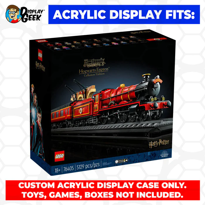 Custom Acrylic Display Case for LEGO Model 76405 - Hogwarts Express and Train Station (3mm thick, UV Resistant) 8h x 49w x 7d - Image 7