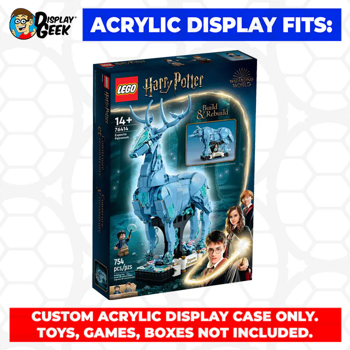 Custom Acrylic Display Case for LEGO Model 76414 - Expecto Patronum (3mm thick, UV Resistant) 12h x 10w x 7d - Image 9