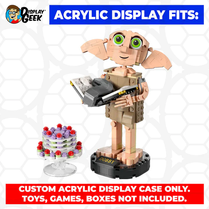 Custom Acrylic Display Case for LEGO Model 76421 - Dobby the House Elf (3mm thick, UV Resistant) 9h x 8w x 6d - Image 10