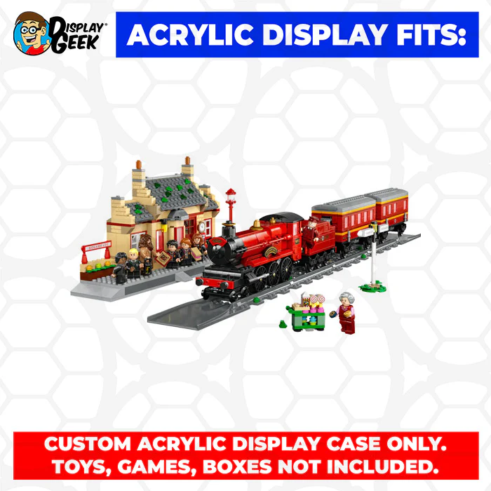 Custom Acrylic Display Case for LEGO Model 76423 - Hogwarts Express Train Set with Hogsmeade Station (3mm thick, UV Resistant) 7h x 30w x 9d - Image 10