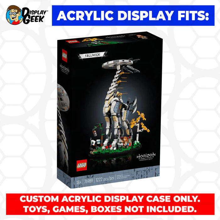 Custom Acrylic Display Case for LEGO Model 76989 - Horizon Forbidden West Tallneck (3mm thick, UV Resistant) 15h x 10w x 8d - Image 9