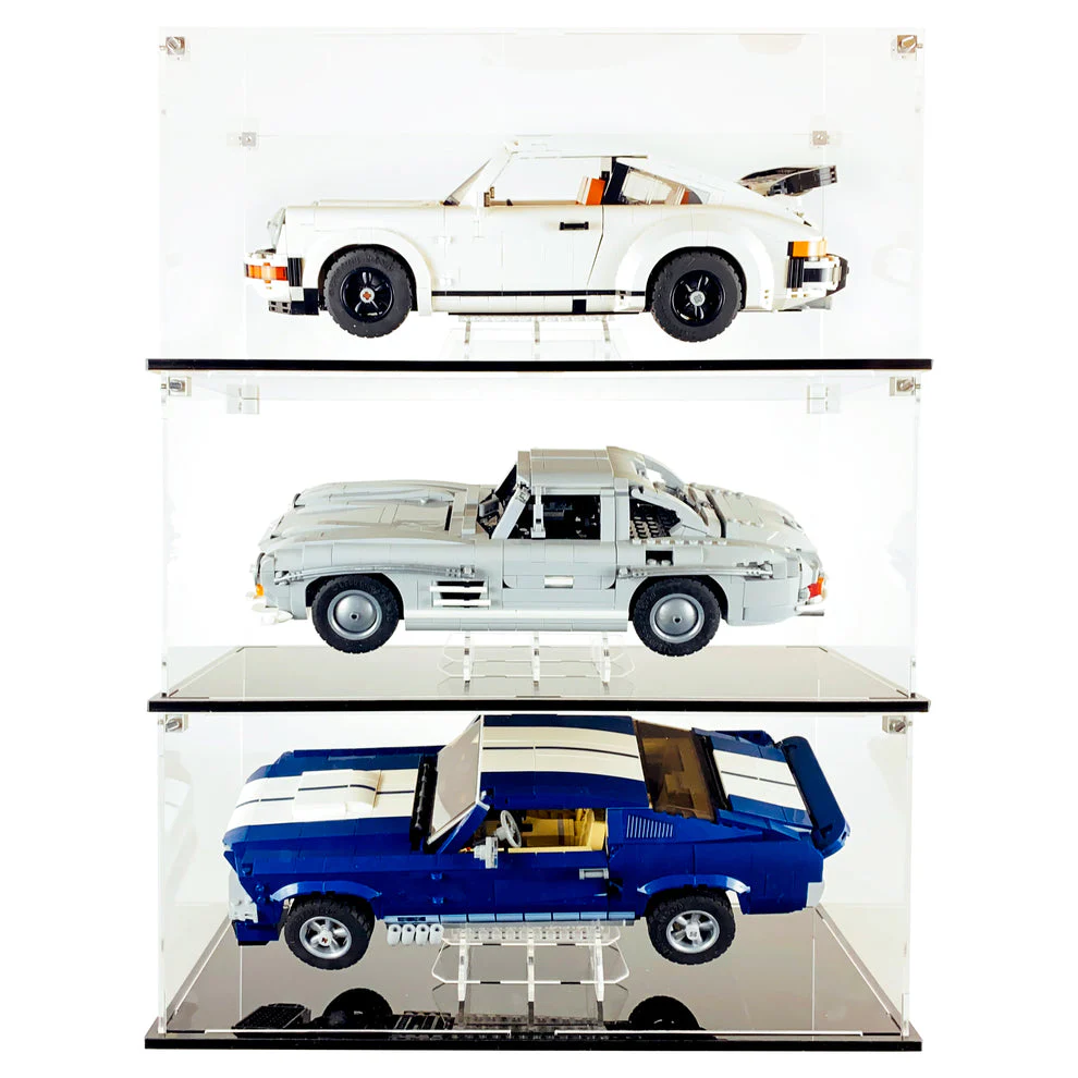 Custom Acrylic Display Case for LEGO Model Creator Vehicles 1/13 Scale (3mm thick, UV Resistant) 7h x 16w x 7.5d